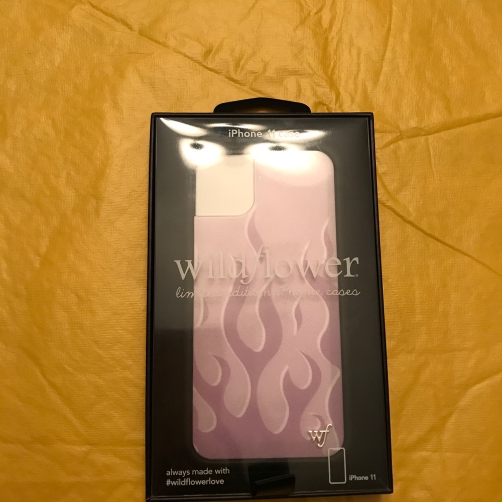 A wildflower case for an iPhone 11